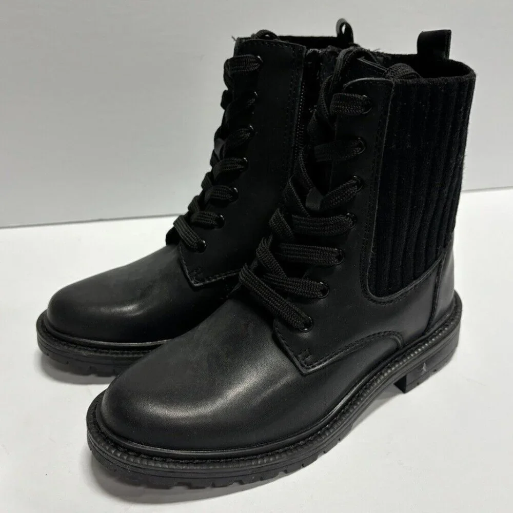 Sam Edelman Kids’ Lydell Combat Boots Black, Girls’ Size 13 M